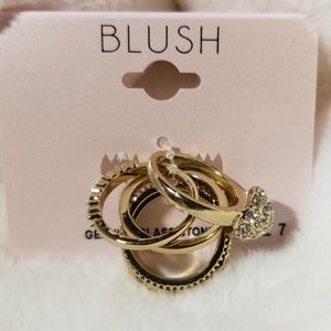 Blush Gold Ring Set